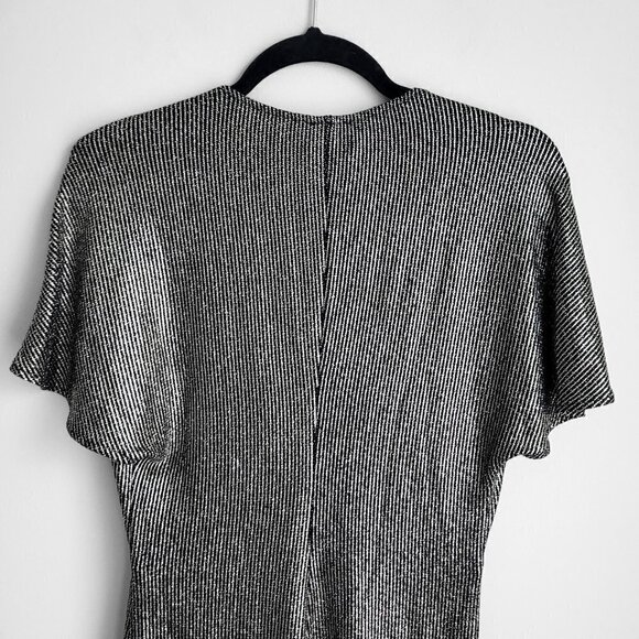 NWT Show Me Your Mumu Get Twisted Silver Metallic 70s Boho Mini Dress - Picture 10 of 11